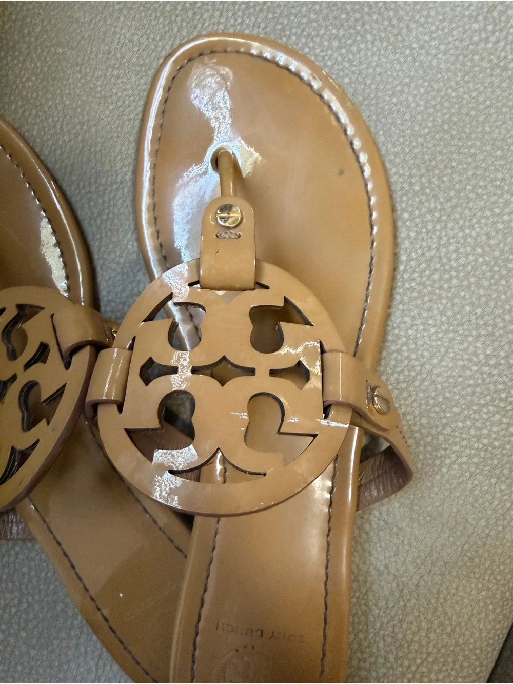 Women's Tan Leather Tory Burch sandals